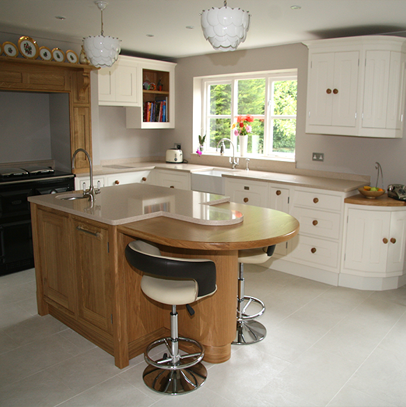 Contempoary White Kitchen Design from Knights Country Kitchens