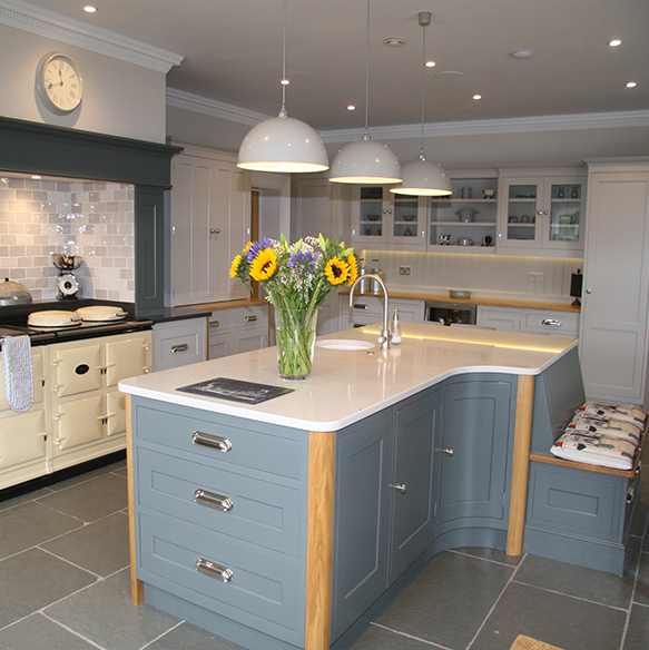 Modern White Kitchen from Knights Country Kitchens