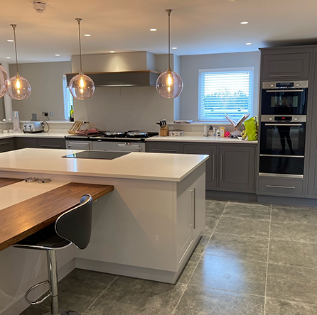 Take a look at this traditionally made bespoke Exquisite Contemporary Kitchen with perfect open living space. Suffolk, Essex. Hertfordshire