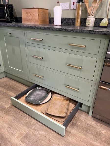 Discover Plinth Kitchen Drawers. Increase the storage in your kitchen. Give Knights Country Kitchens a call on 01787 277914