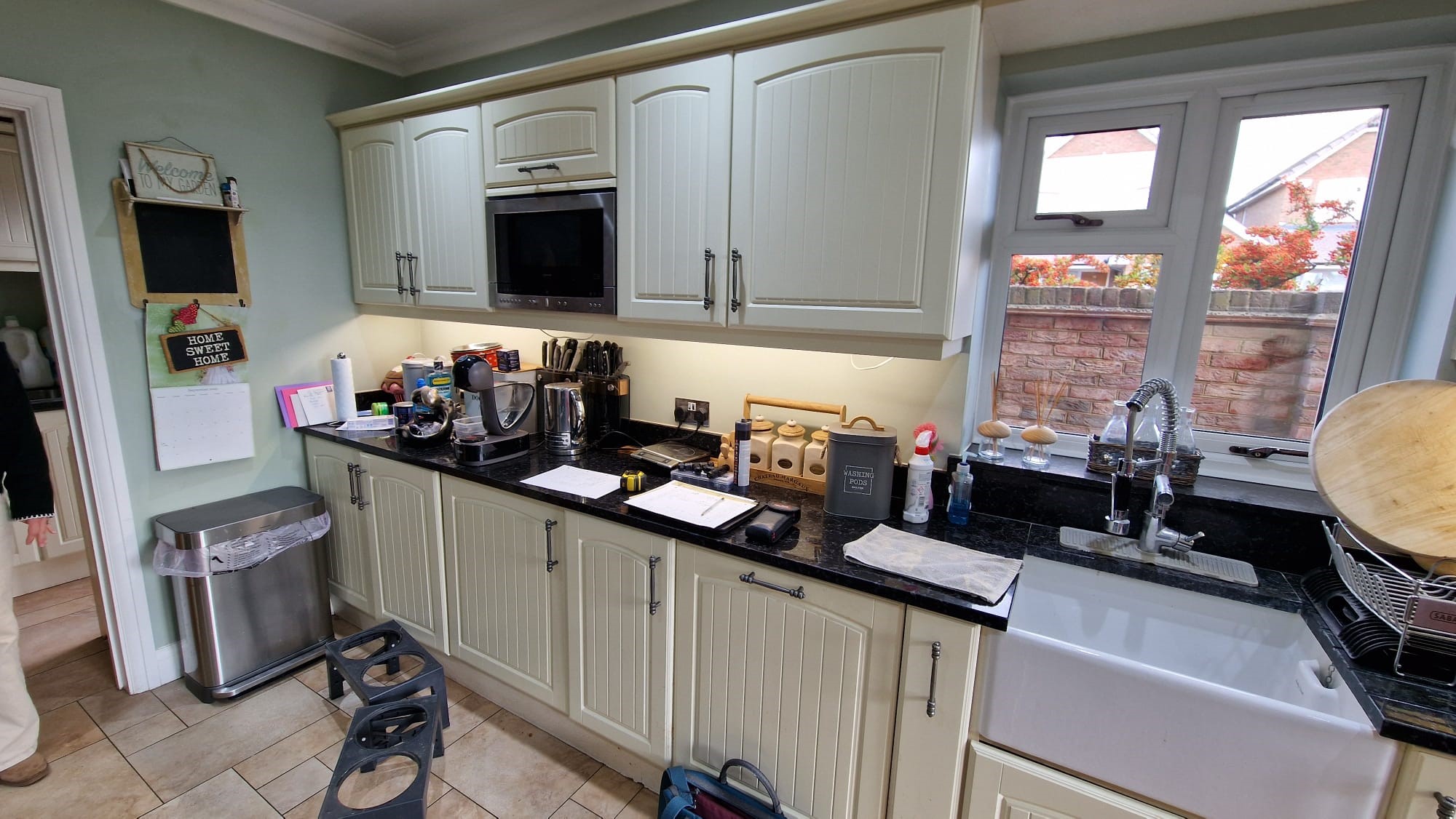 Take a look at this kitchen transformation in Essex. Grey Galley Style Kitchen. Lasting design with expert craftmanship.