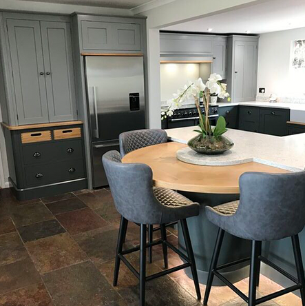 2 Shades of grey Kitchen. Knights Country Kitchens handmade kitchens
