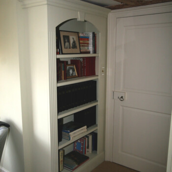 Interior Shelf Unit painted and with fluted detail. Knights Country Kitchens