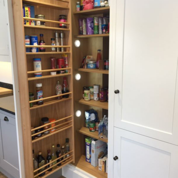 Bespoke Larder with Lighting at Knights Country Kitchens